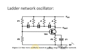 Ladder network oscillator:
 