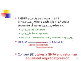 Using A Gnfa Theory of computation and finite automat | PPT
