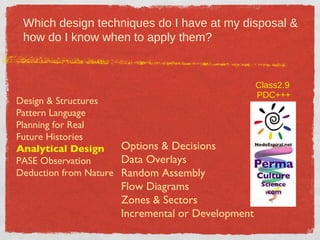 Class2.9  PDC+++ Which design techniques do I have at my disposal & how do I know when to apply them? Design & Structures ...