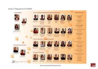 131 M2-AUDT-Spécialité CAD-Octobre 2014 
Annexe n°4 Organigramme de l’AUDRSO. 
 