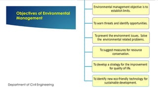 Objectives of Environmental
Management
2/26/2024
Department of Civil Engineering
5
 
