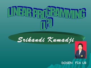 Srikandi Kumadji
DOSEN FIA UB
 