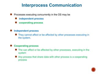 Cooperating System Operating System - Introduction to process | PPT