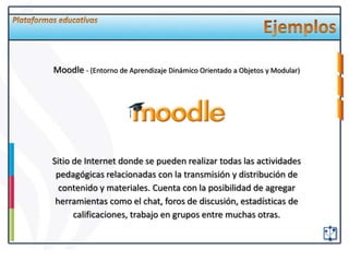 Moodle - (Entorno de Aprendizaje Dinámico Orientado a Objetos y Modular)




Sitio de Internet donde se pueden realizar to...