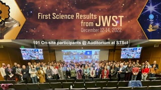 191 On-site participants @ Auditorium at STScI
 