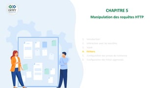 CHAPITRE 5
Manipulation des requêtes HTTP
1. Introduction
2. Interaction avec les requêtes
3. Input
4. Fichiers
5. Configuration des proxys de confiance
6. Configuration des hôtes approuvés
 