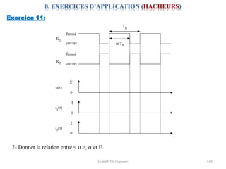 EL MENTALY Lahcen 140
Exercice 11:
2- Donner la relation entre < u >, a et E.
 