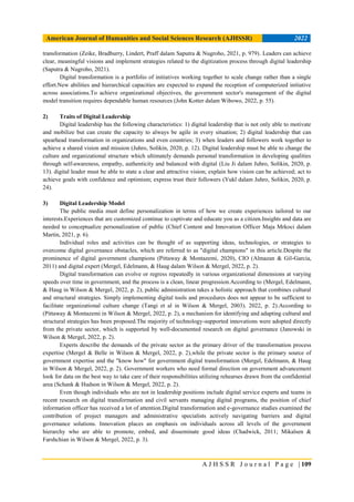 American Journal of Humanities and Social Sciences Research (AJHSSR) 2022
A J H S S R J o u r n a l P a g e | 109
transfor...