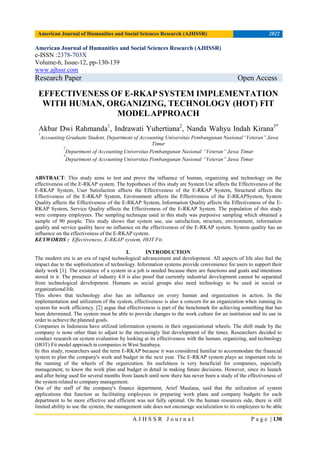 American Journal of Humanities and Social Sciences Research (AJHSSR) 2022
A J H S S R J o u r n a l P a g e | 130
American...