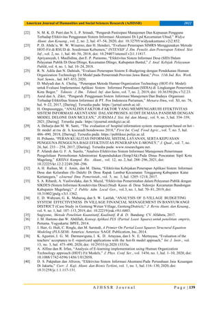 American Journal of Humanities and Social Sciences Research (AJHSSR) 2022
A J H S S R J o u r n a l P a g e | 139
[22] N. ...