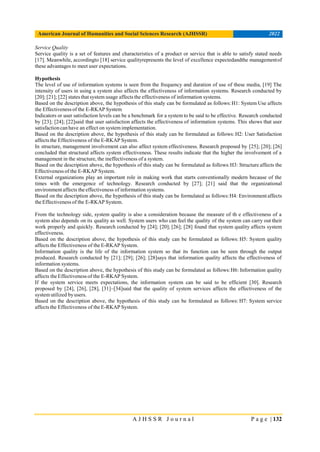 American Journal of Humanities and Social Sciences Research (AJHSSR) 2022
A J H S S R J o u r n a l P a g e | 132
Service ...