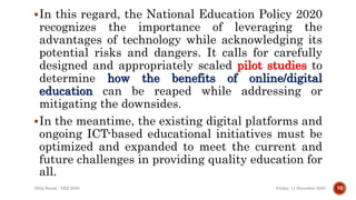 Technology and Education: NEP 2020 | PPTX
