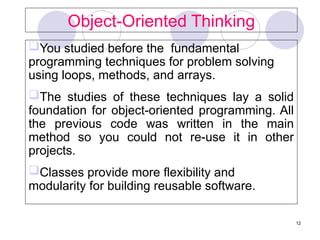 Thinking In Objects Java Program M251_Meeting 4 Thinking in Objects and ArrayList Class | PPT
