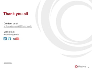 Thank you all 
15 
Contact us at 
soline.olszanski@hubone.fr 
Visit us at 
www.hubone.fr 
