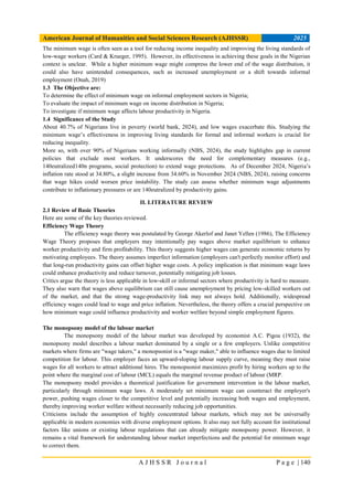 IMPACT OF MINIMUM WAGE ON THE NIGERIA LABOUR MARKET | PDF