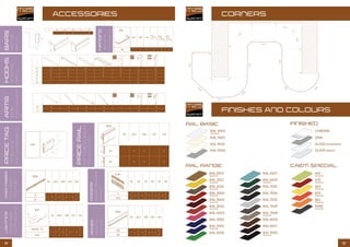 1514
L
20 -✓ ✓ ✓ ✓ ✓ ✓ ✓
30 ✓ ✓ ✓ ✓ ✓ ✓ ✓
40 ✓ ✓ ✓ ✓ ✓ ✓ ✓
50 ✓ - ✓ - - ✓ ✓
60 - - ✓ - - ✓ -
L -
40 -✓ ✓ ✓ ✓ - ✓ ✓
50 ✓ ✓ ✓ ✓ - ✓ ✓
L/H
50 66,5 100 125 133
32 - ✓ ✓ - ✓
40 - ✓ ✓ - ✓
P/T
50 66,5 100 125 133
NEON - T5 - ✓ ✓ - ✓
LED - ✓ ✓ - ✓
P/H
50 66,5 100 125 133
3 - ✓ ✓ - ✓
6 - ✓ ✓ - ✓
P/H
50 66,5 100 125 133
10 - ✓ ✓ - ✓
15 - ✓ ✓ - ✓
30 40 50 60 70 80
6 ✓ ✓ ✓ ✓ ✓ ✓
14/6 ✓ ✓ ✓ ✓ ✓ ✓
ACCESSORIES
BARS
Barres
Barre
HOOKS
Broches
Ganci
ARMS
Bras
Perroquets
FRONTRISER
Fronton
Frontali
KICKER
Plinthe
Zoccoli
LIGHTNING
Eclairage
Illuminazione
DIVIDERS
Separateurs
Divisori
PRICETAG
PEBroche
Portacartellino
PRICERAIL
Porteétiquettes
Portaprezzi
CORNERS
FINISHES AND COLOURS
RAL BASIC
RAL RANGE CAEM SPECIAL
FINISHED
RAL 9003
Textured
RAL 1021
Textured
RAL 3000
Textured
435
Textured
RAL 9001
RAL 5005
Textured
RAL 9005
Textured
RAL 9010
RAL 9006
RAL 6029
Textured
FERR
Textured
ZINK.
GLASS TRANSPARENT
GLASS OPAQUE
835
Textured
861
Textured
RAL 4003
RAL 5002
441
Textured
CHROME.
463
Textured
RAL 0955
Textured
RAL 6027
RAL 3033
Textured
RAL 1035
Textured
RAL 7048
Textured
RAL 3004
Textured
RAL 6018
RAL 7035
RAL 7016
RAL 8002
RAL 7010
RAL 7039
RAL 8017
P 50 66,5 100 125 133
- ✓ ✓ - ✓
30
15
H=4
L= 7,5
L/H
P/H
66,5 100 133
30 ✓ ✓ ✓ ✓ ✓ ✓
HANGING
Penderie
Appenderie
P/L
100
133
A
AT
AAI
AAI
100
66,5
100
A
A
A
AER
ATR
ATR
 