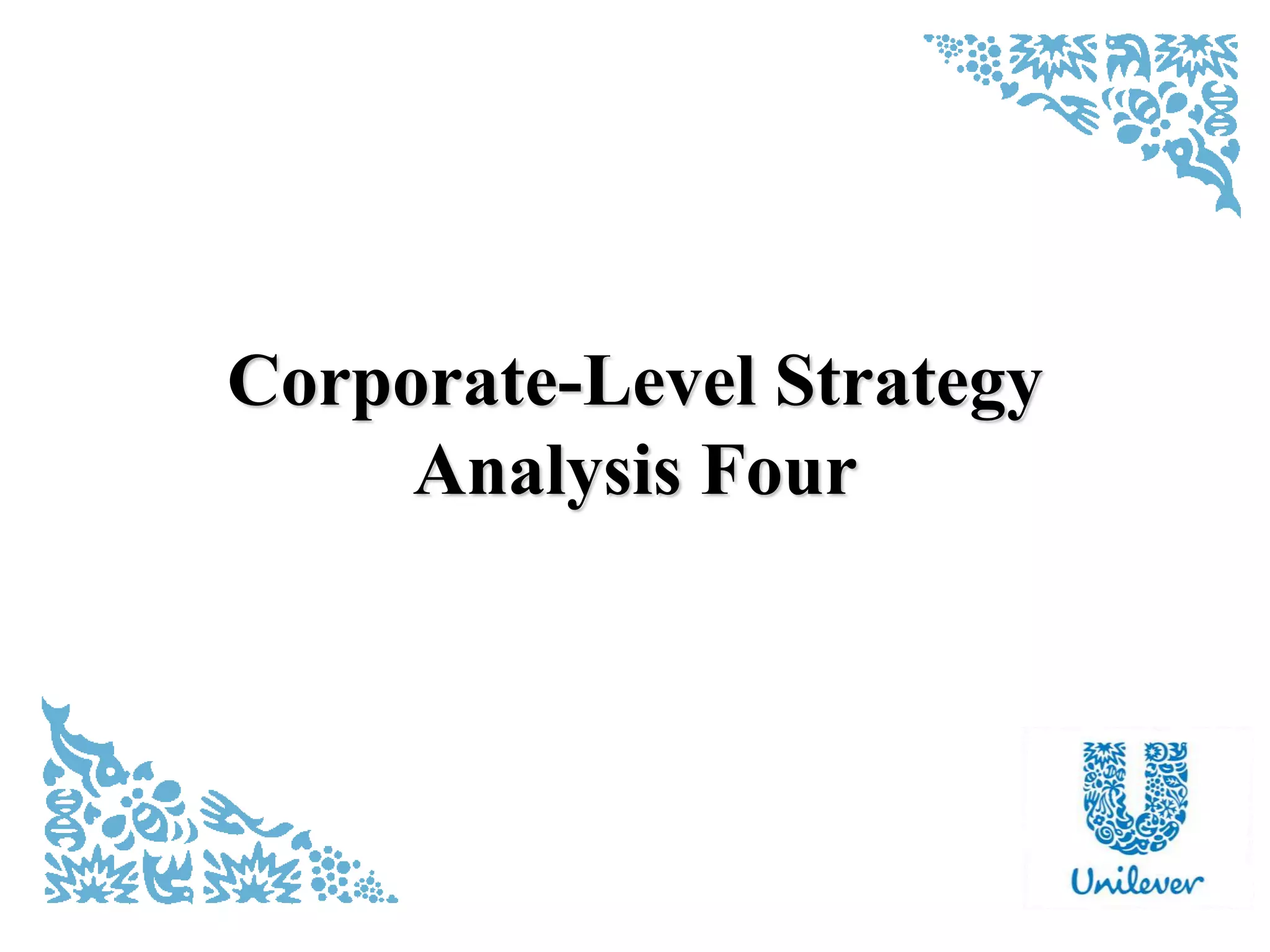 Corporate-Level Strategy
Analysis Four
 