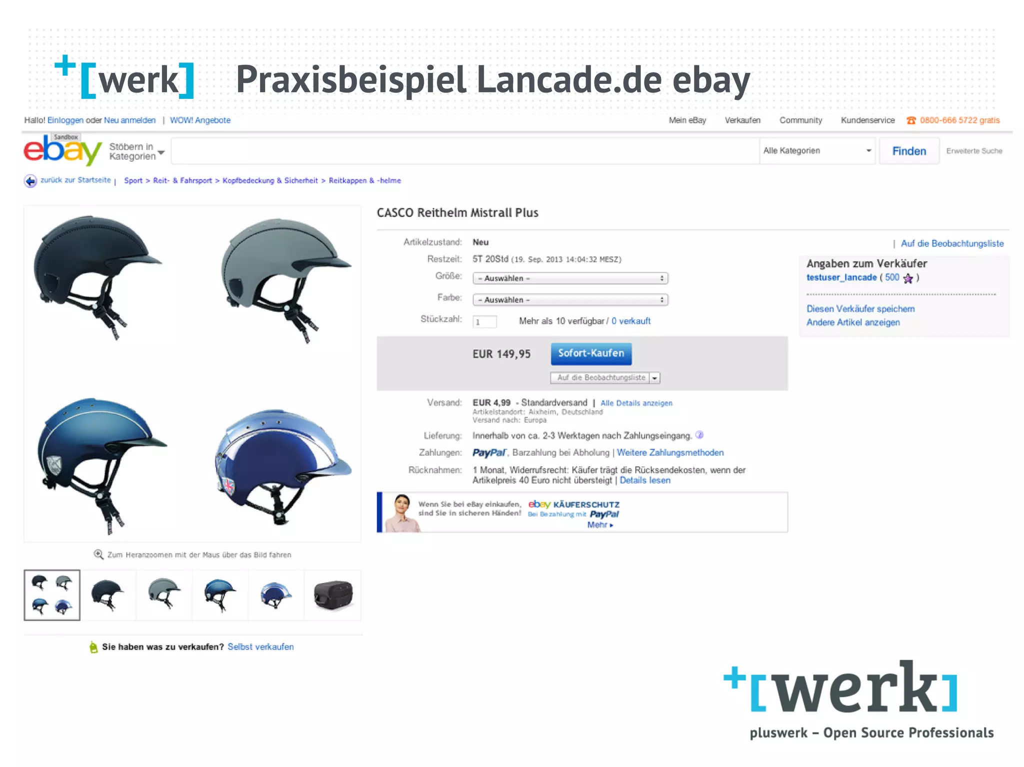 werk Praxisbeispiel Lancade.de ebay
 