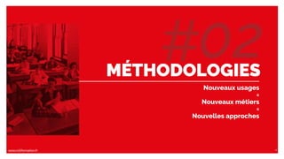 02
Nouveaux usages
=
Nouveaux métiers
=
Nouvelles approches
MÉTHODOLOGIES
www.m2iformation.fr 42
 