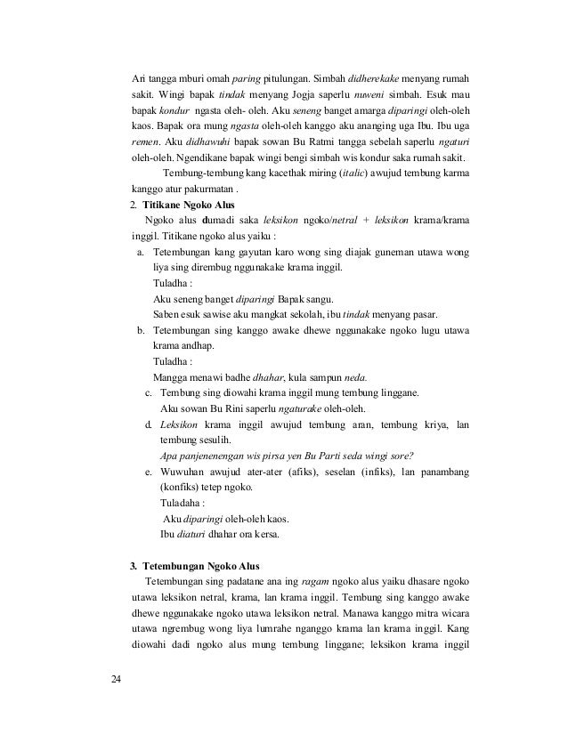 M2 Kb2 Basa Ngoko Alus