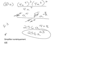Simplifier numériquement: