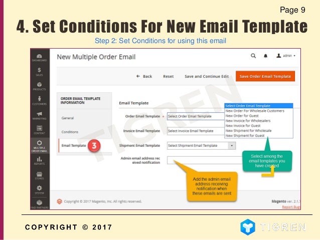 user guide how to create multiple custom order email templates in m