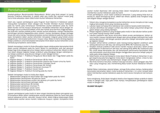 Modul Pendidikan Jarak Jauh Pendidikan Tinggi Kesehatan
Modul Pendidikan Jarak Jauh Jenjang Diploma 3 Program Studi Kebidanan
1
2
asuhan mutlak diperlukan oleh seorang bidan dalam menjalankan perannya dalam
memberikan asuhan kebidanan pada ibu hamil.
Proses pembelajaran untuk materi praktikum kehamilan 2 yang sedang Anda ikuti se-
karang ini, dapat berlangsung lancar, efektif dan efisien, apabila anda mengikuti lang-
kah-langkah belajar sebagai berikut:
1.	 Pahami dulu mengenai kompetensi asuhan kehamilan secara menyeluruh dan ruang
lingkup ketrampilan klinik yang mendukung asuhan.
2.	 Lakukan kajian terhadap klinis kebidanan dan evidence based praktik kehamilan.
3.	 Lakukan identifikasi dan pelajari sumber atau bahan belajar yang terkait dengan ke-
giatan belajar yang sedang dipelajari.
4.	 Pelajari kegiatan praktikum yang terdapat pada modul ini dan lakukan latihan prakti-
kum pada masing-masing materi praktik.
5.	 Lakukan praktikum baik secara terstruktur dalam proses pembelajaran, latihan se-
cara mandiri maupun berkelompok dengan peer group dengan kelompok kecil pada
setting laboratorium skill dengan panduan penuntun belajar ketrampilan pada seti-
ap kegiatan belajar.
6.	Kerjakan latihan-latihan praktikum pada masing-masing kegiatan praktikum pada
setting laboratorium skill atau real setting klinik (BPM, RB, Puskesmas atau RS).
7.	 Kerjakan evaluasi praktikum baik secara mandiri maupun terstruktur dalam proses
pembelajaran di laboratorium skill atau real setting klinik (BPM, RB, Puskesmas atau
RS), untuk setiap ketrampilan dan cek kemampuan performance ketrampilan Anda
atau ketrampilan unjuk kerja Anda dengan menggunakan penuntun belajar yang ter-
sedia pada setiap kegiatan belajar.
8.	 Keberhasilan proses pembelajaran Anda dalam Modul Praktikum Kehamilan ini san-
gat tergantung pada kesungguhan Anda dalam mengerjakan latihan. Untuk itu ber-
latihlah secara mandiri atau berkelompok dengan teman sejawat.
9.	 Bila Anda menemui kesulitan, silahkan hubungi instruktur, dosen pengajar atau fasil-
itator yang mengampu atau membimbing Mata Kuliah Asuhan Kebidanan Kehami-
lan.
Baiklah Rekan mahasiswa, selamat belajar, semoga Anda sukses mampu melaksanakan
ketrampilan-ketrampilan dalam modul praktikum kehamilan 2 ini untuk menjadi bekal
dalam memberikan asuhan kebidanan pada ibu hamil secara menyeluruh dan kompre-
hensif.
Kami mengharap, Anda dapat mengikuti keseluruhan kegiatan belajar praktikum dalam
modul ini dengan baik. Saya yakin Anda mampu menyelesaikan pembelajaran dalam
modul ini dengan baik.
SELAMAT BELAJAR !
Assalamualaikum Warahmatullahi Wabarakatuh. Modul yang Anda pelajari ini (yang
berjudul Praktikum Kehamilan 2), adalah salah satu modul dari sepuluh modul yang
harus Anda selesaikan dalam Mata Kuliah Asuhan Kebidanan Kehamilan.
Salah satu capaian pembelajaran pada Program Studi Diploma III Kebidanan adalah
mewujudkan kompetensi bidan sebagai Care Provider (Pemberi Asuhan Kebidanan
pada ibu hamil), yaitu kemampuan memberikan asuhan kebidanan pada ibu hamil
dalam kondisi normal maupun kemampuan mendeteksi kehamilan sesuai dengan ke-
wenangan secara profesional (efektif, aman dan holistik serta bermutu tinggi) berdasar-
kan kode etik, standar praktek profesi, standar asuhan kebidanan, mampu memberikan
pertolongan pertama kegawatdaruratan obstetri, mampu berdaptasi dengan berbagai
situasi dan serta mampu mendokumentasikan asuhan kebidanan pada ibu hamil secara
tepat. Kompetensi dalam asuhan kehamilan merupakan integrasi yang holistik antara
pengetahuan, ketrampilan/psikomotor maupun sikap. Modul ini berisi tentang kegiatan
belajar praktikum untuk ketrampilan-ketrampilan klinik dalam asuhan kehamilan untuk
mendukung kompetensi utama bidan.
Setelah mempelajari modul ini Anda diharapkan dapat melaksanakan ketrampilan klinik
dalam asuhan kebidanan pada ibu hamil. Modul ini memberikan arah dan petunjuk
belajar bagi Anda sebagai penuntun belajar dalam praktikum kehamilan. Modul ini dike-
mas dalam delapan kegiatan belajar praktikum yang dilengkapi dengan ceklist/penun-
tun belajar praktikum, yang disusun dengan urutan sebagai berikut:
a)	 Kegiatan Belajar 1 : Praktikum Pengukuran Berat Badan dan Tinggi Badan pada ibu
hamil
b)	 Kegiatan Belajar 2 : Praktikum Pemeriksaan HB Ibu Hamil
c)	 Kegiatan Belajar 3 : Praktikum Pemeriksaan Glukosa dan Protein Urine Ibu Hamil
d)	 Kegiatan Belajar 4 : Praktikum Pemeriksaan Golongan Darah
e)	 Kegiatan Belajar 5 : Praktikum Pemeriksaan Mc Donald
f)	 Kegiatan Belajar 6 : Praktikum Pemberian Imunisasi TT
g)	 Kegiatan Belajar 7 : Praktikum Senam Hamil
h)	 Kegiatan Belajar 8 : Praktikum Konseling pada Ibu Hamil
Setelah mempelajari modul ini Anda akan dapat:
1.	 Melaksanakan pengukuran berat badan dan tinggi badan pada ibu hamil.
2.	 Melaksanakan pemeriksaan HB pada ibu hamil.
3.	 Melaksanakan pemeriksaan protein dan glukosa urin pada ibu hamil.
4.	 Melaksanakan pemeriksaan golongan darah.
5.	 Melaksanakan pemeriksan Mc.Donald.
6.	 Melaksanakan pemberian imunisasi TT.
7.	 Melaksanakan bimbingan senam hamil.
8.	 Melaksanakan konseling pada ibu hamil.
Capaian pembelajaran pada modul ini akan sangat mendukung dalam pencapaian pro-
fil kompetensi Bidan dalam melaksanakan asuhan kebidanan pada ibu hamil baik pada
tatanan pelayanan primer, sekunder maupun tertier, dalam lingkup kewenangan bidan
melaksanakan asuhan secara mandiri, kolaburasi maupun rujukan. Kompetensi klinik
Pendahuluan
 