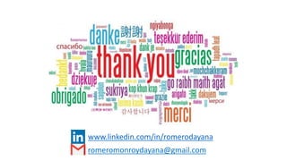 www.linkedin.com/in/romerodayana
romeromonroydayana@gmail.com
 