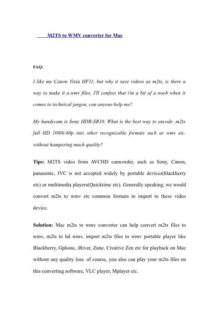 Free mp4 to wmv converter for mac