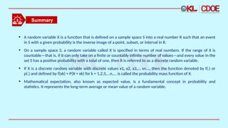 Mathematical expectation (or expected value) of a random variable | PPTX