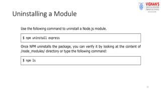 25
Uninstalling a Module
 
