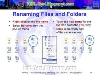 ICDL Module 2 - Using Computers & Managing Files (Windows XP ...