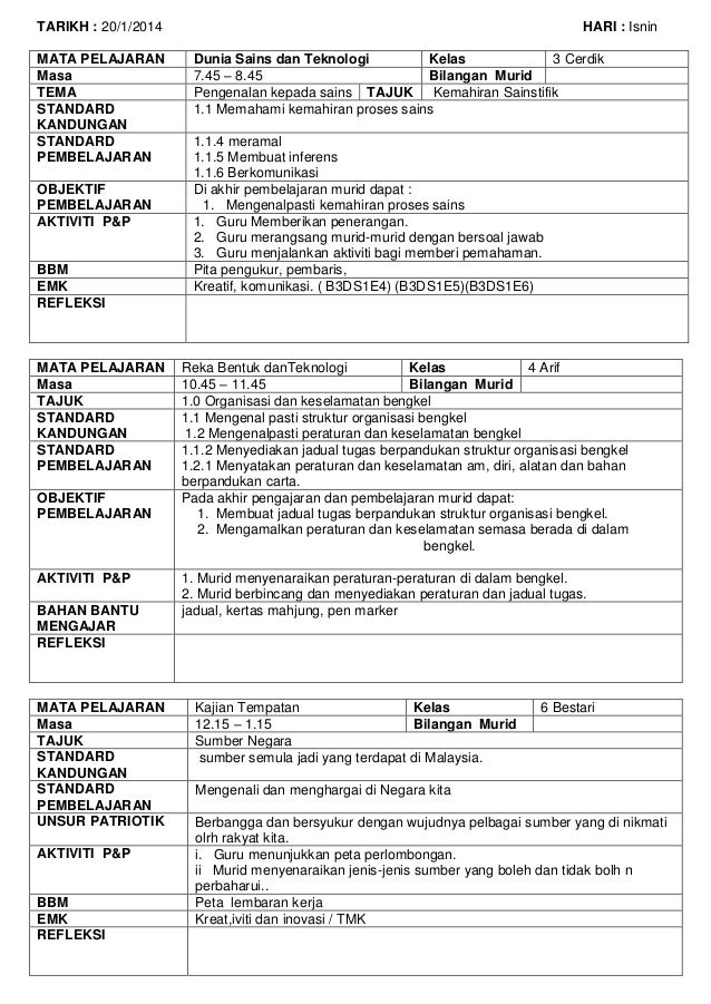 Contoh rph