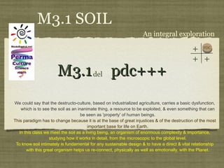 M3.1  pdc+++ ,[object Object],[object Object],[object Object],[object Object],del M3.1 SOIL An integral exploration PDC + + + 