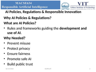 Responsible Artificial Intelligence - Module 3 | PPTX
