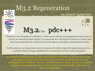 M3.2  pdc+++ ,[object Object],[object Object],[object Object],of the M3.2  Regeneration An integral exploration PDC + + + 