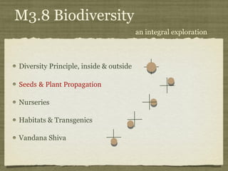 PDC+++ Module 3 Class 8. Biodiversity