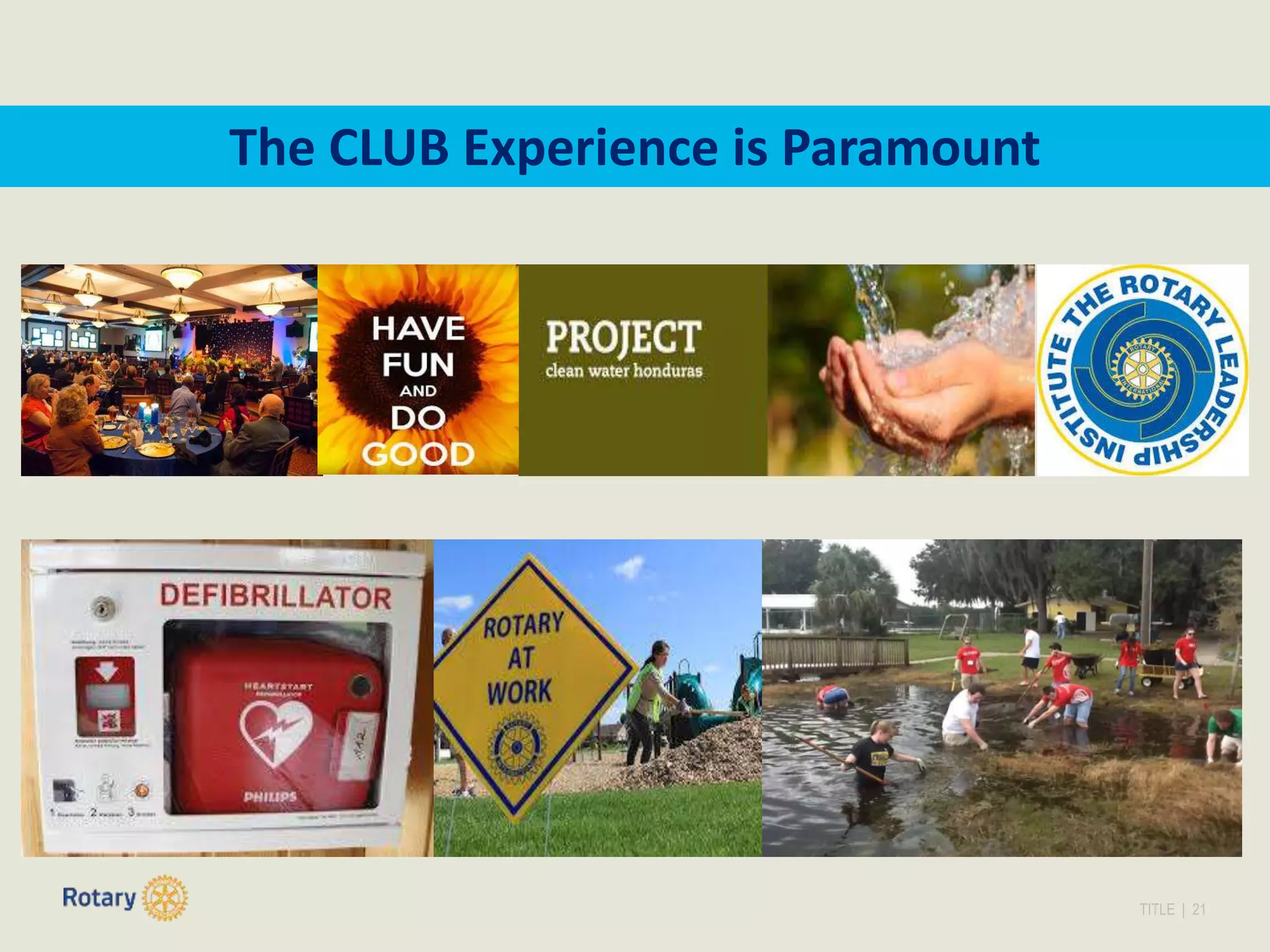 TITLE | 21
The CLUB Experience is Paramount
 