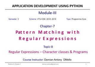 Python Programming ADP VTU CSE 18CS55 Module 3 Chapter 7 - B