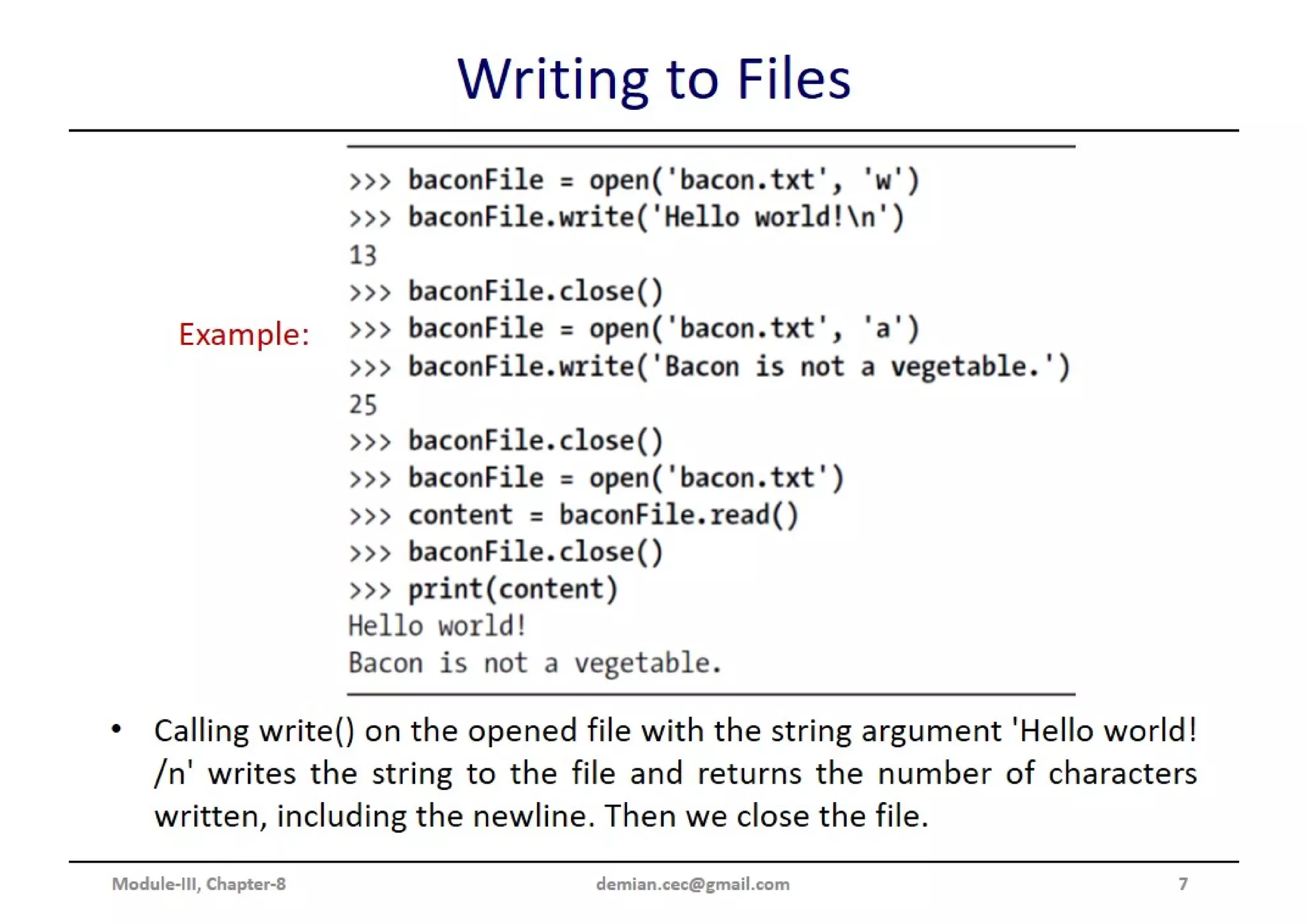 Python Programming ADP VTU CSE 18CS55 Module 3 Chapter 8 - B | PPT