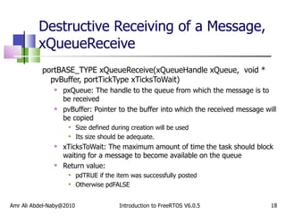 FreeRTOS Course - Queue Management | PPT