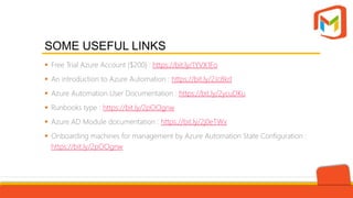 M365 automate Office 365 with azure automation | PPTX