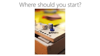 Where should you start?
 