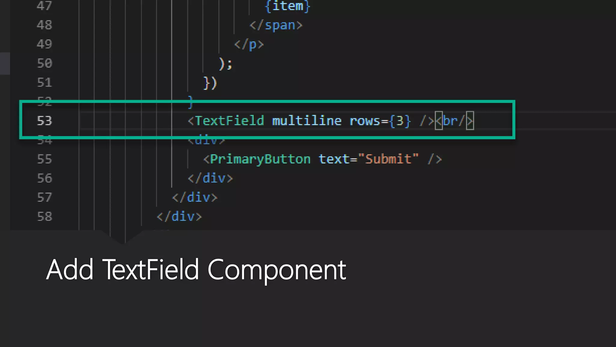 Add TextField Component
 