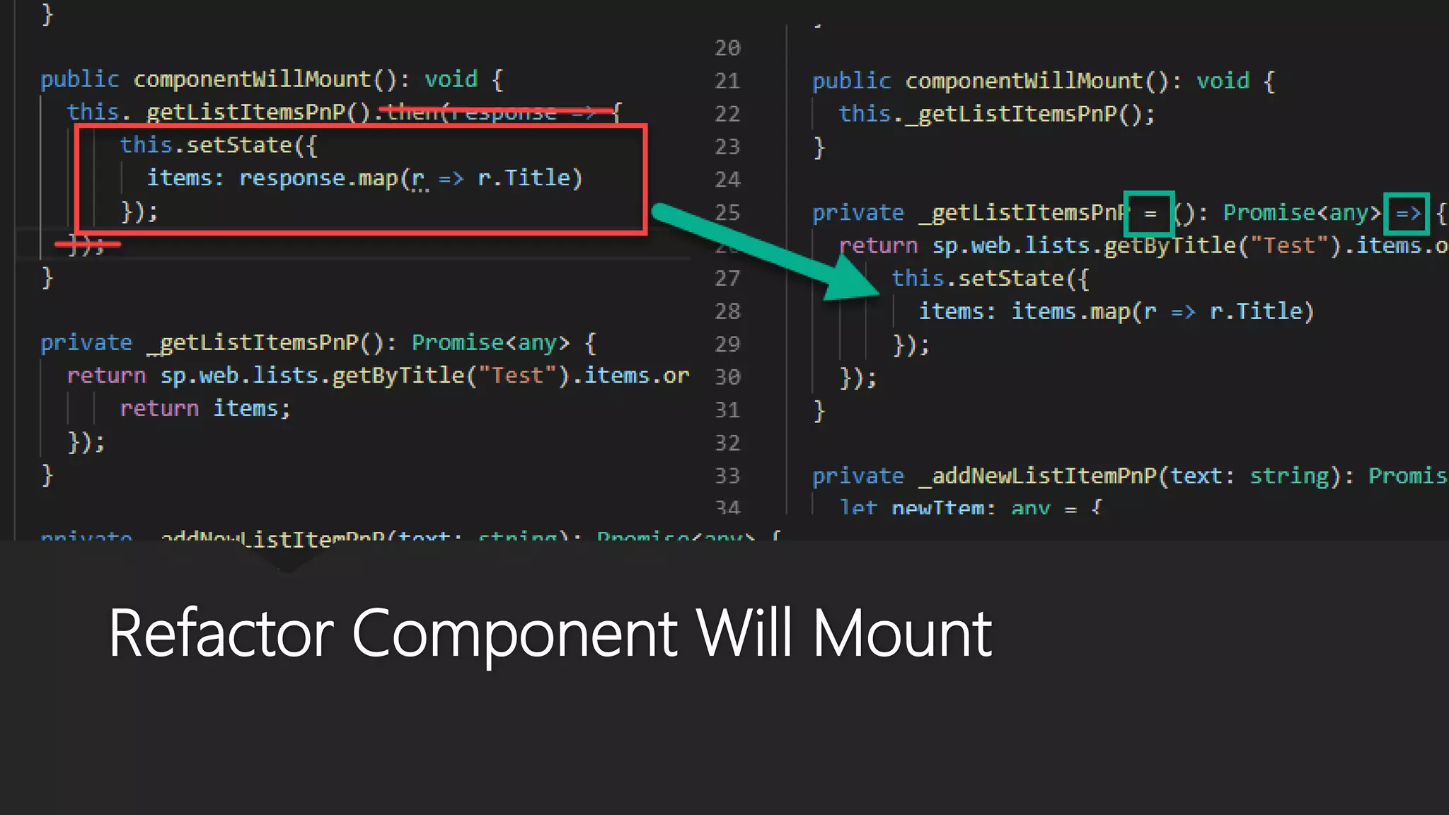 Refactor Component Will Mount
 