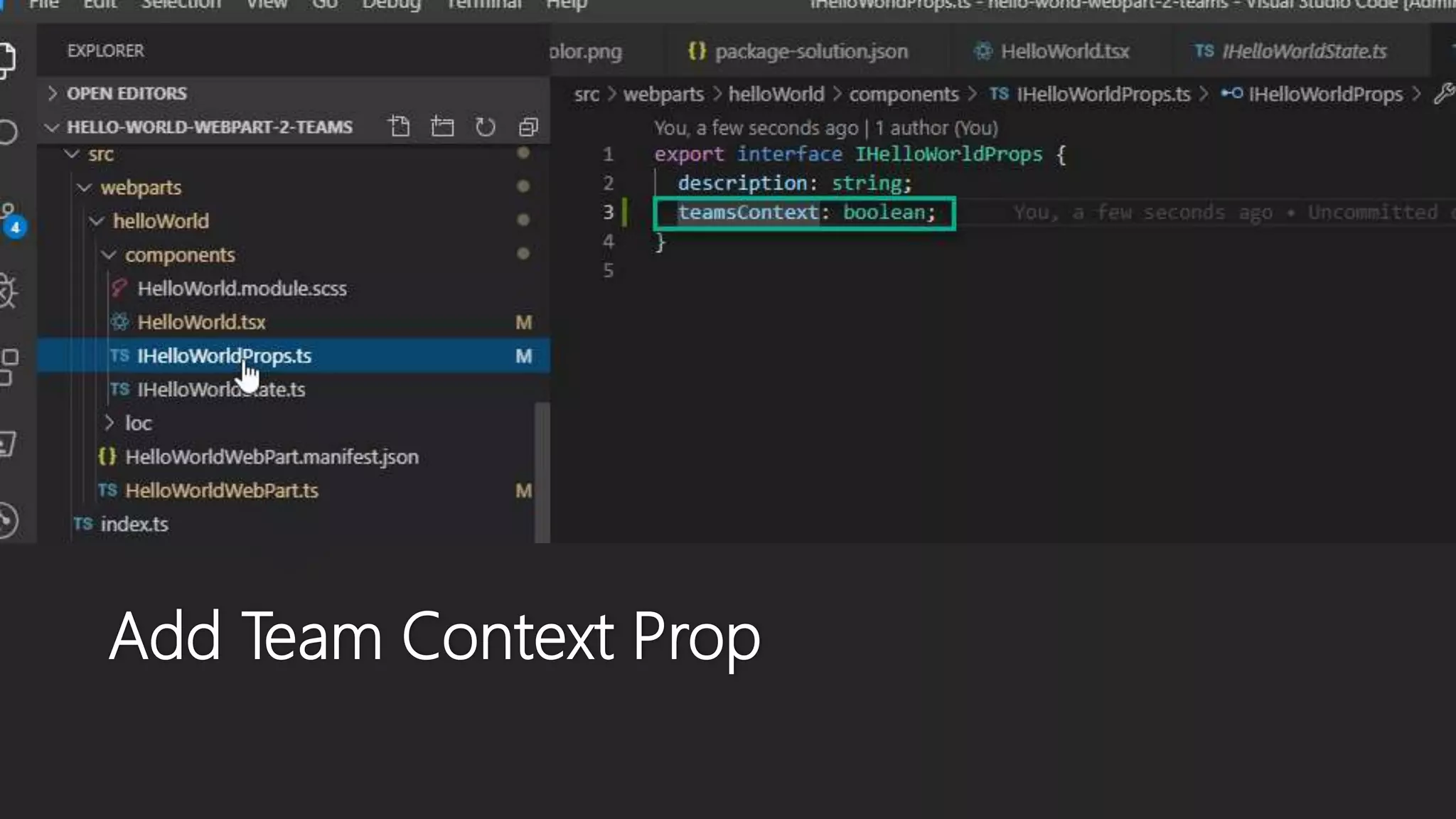 Add Team Context Prop
 