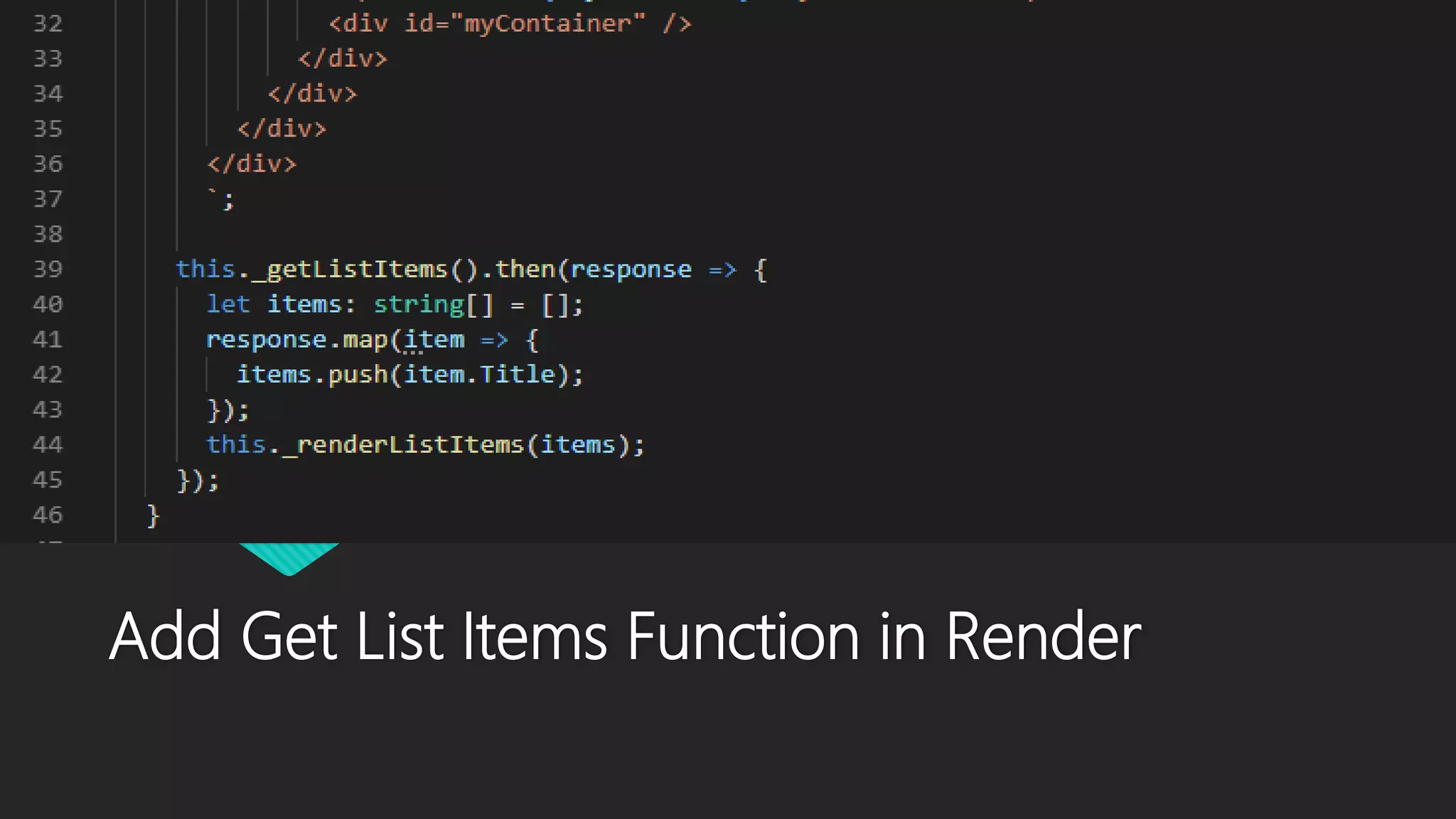 Add Get List Items Function in Render
 