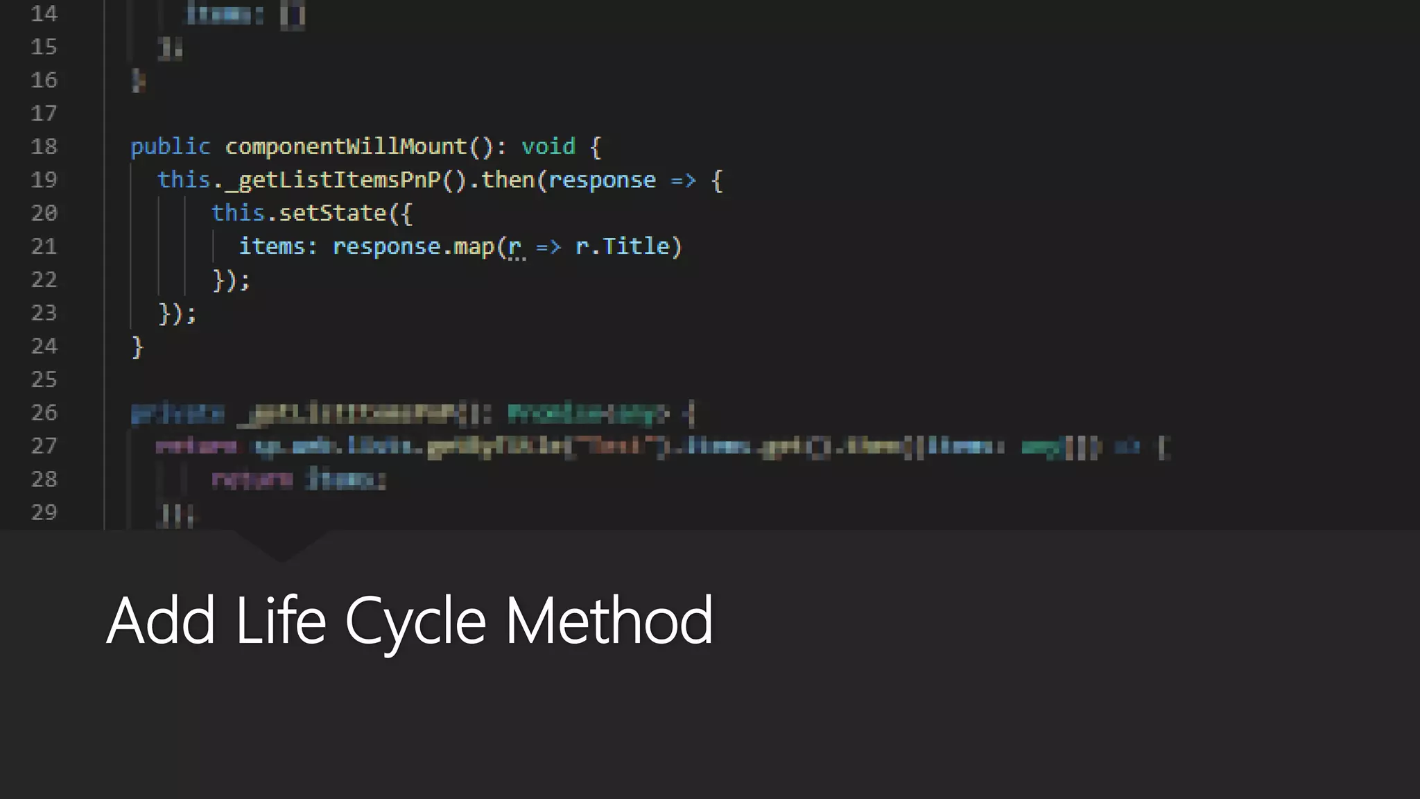Add Life Cycle Method
 