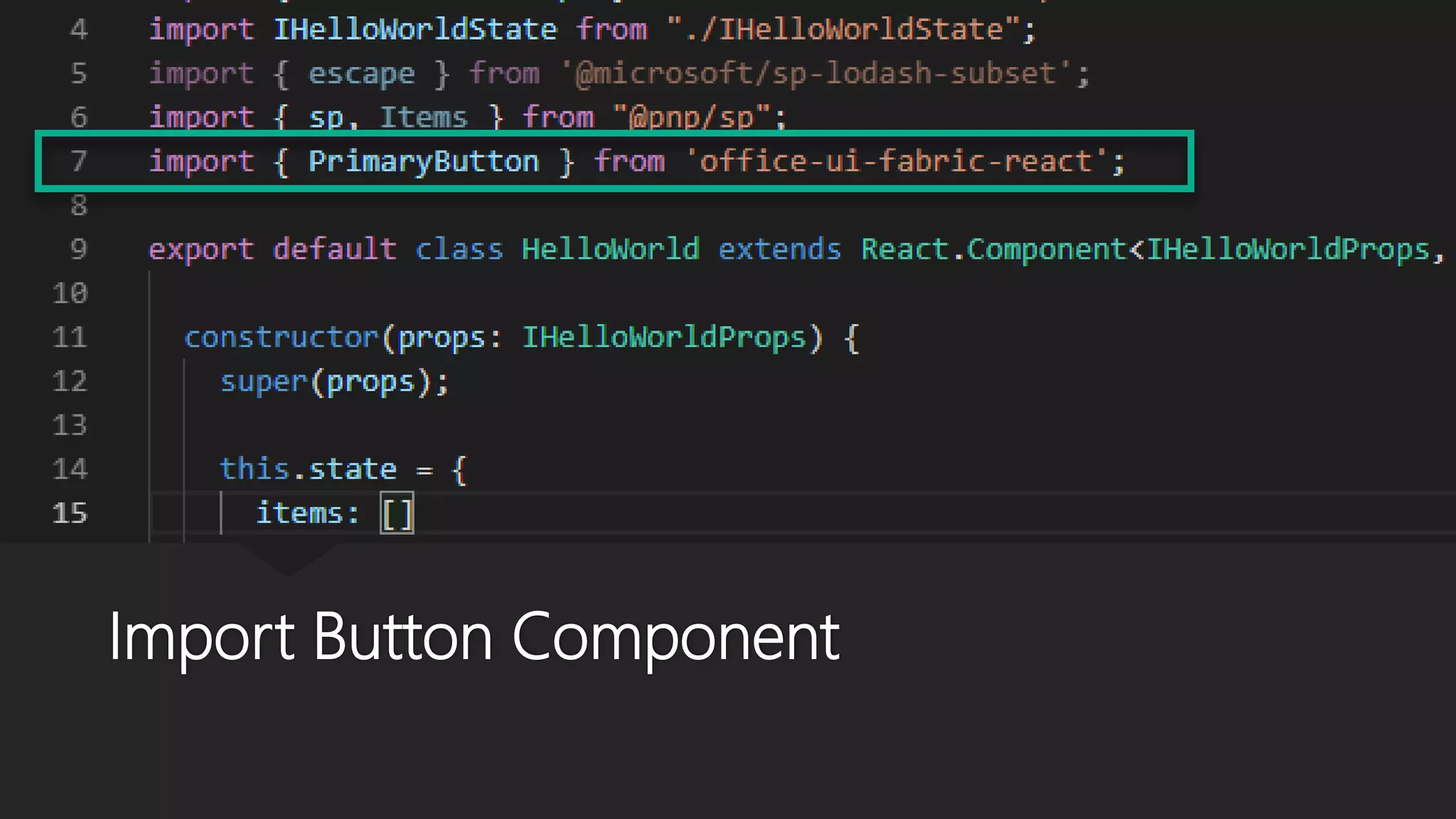Import Button Component
 