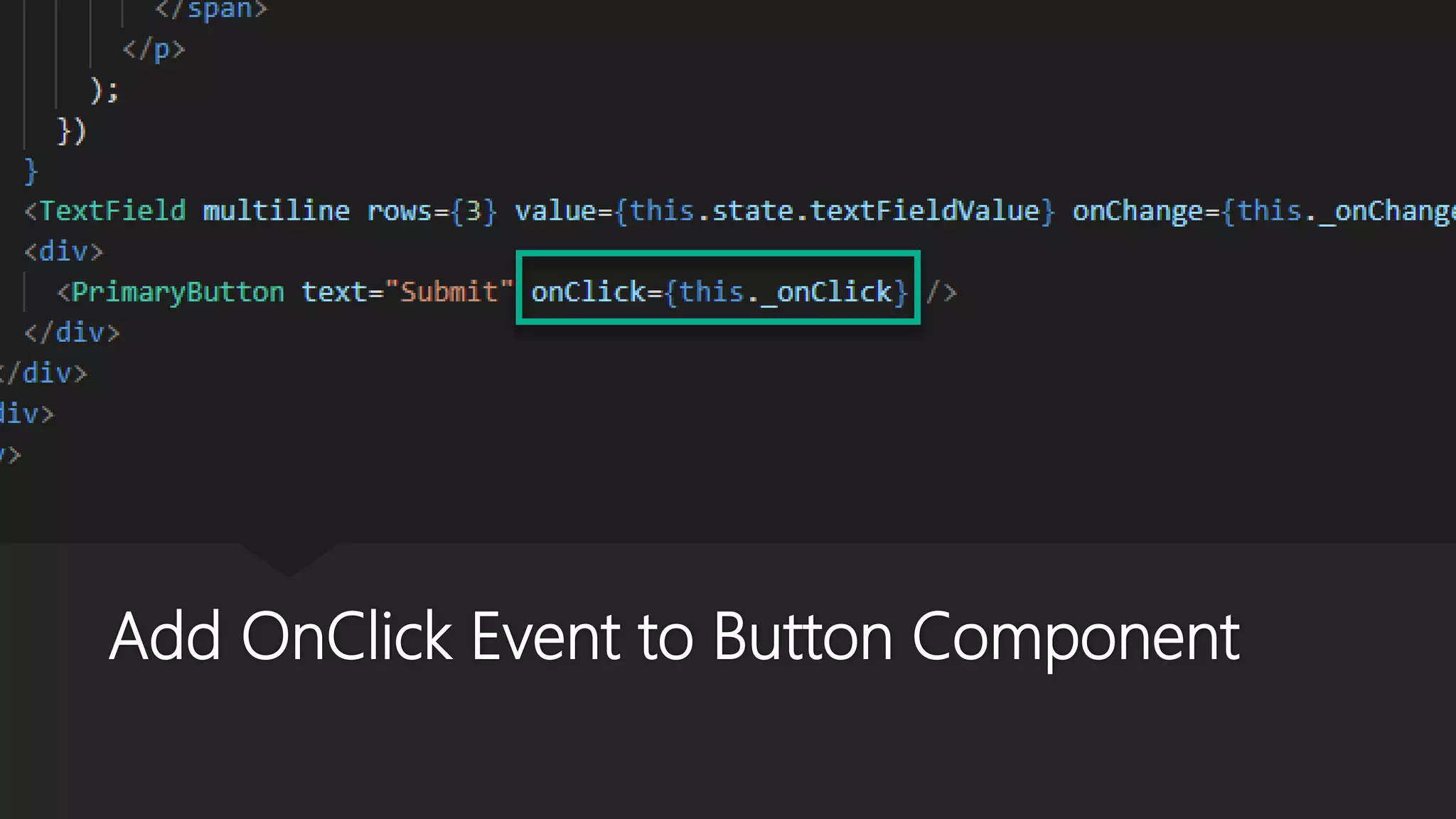 Add OnClick Event to Button Component
 